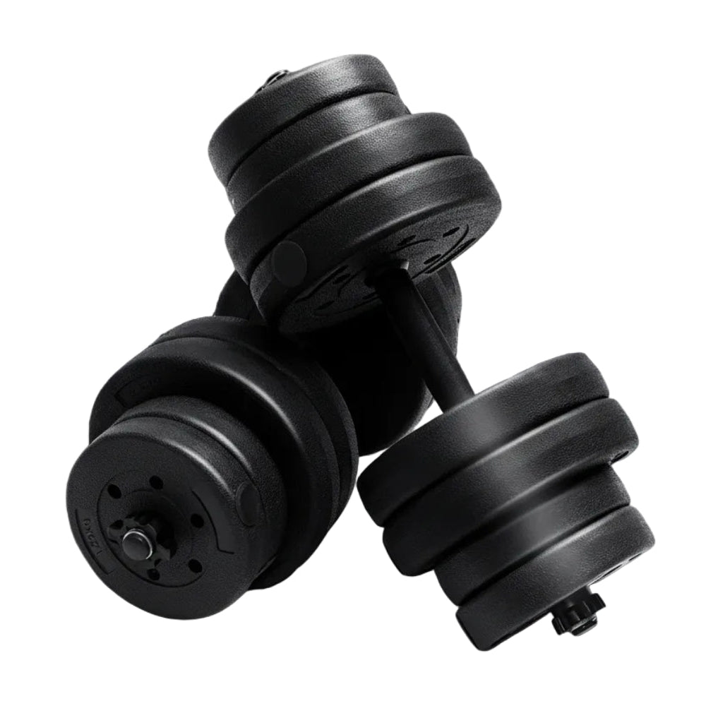 Haltères Pour Musculation 2 En 1 Disques Poids Ajustable 30KG Poignée Confortable, Pour Fitness Musculation Entraînement