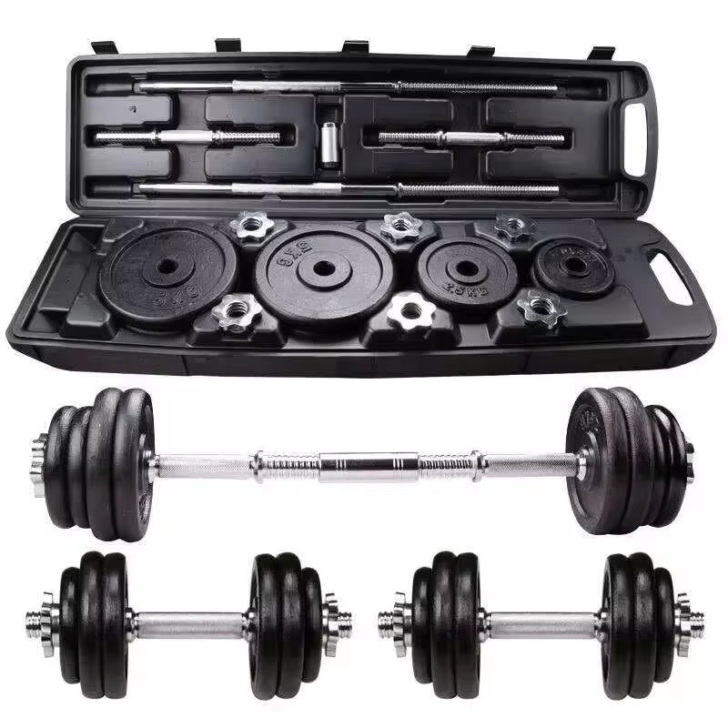 10Kg 15Kg 20Kg 30Kg Gym Home Weightlifting Dumbbells with Box Painted Black Painted Cast Iron Dumbbells Barbell Set.