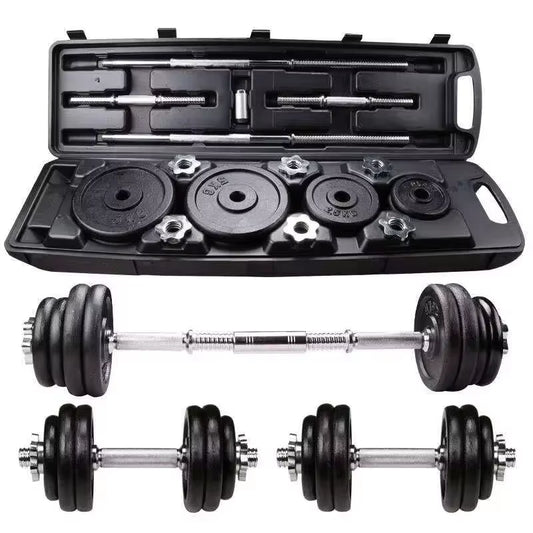 10Kg 15Kg 20Kg 30Kg Gym Home Weightlifting Dumbbells with Box Painted Black Painted Cast Iron Dumbbells Barbell Set.