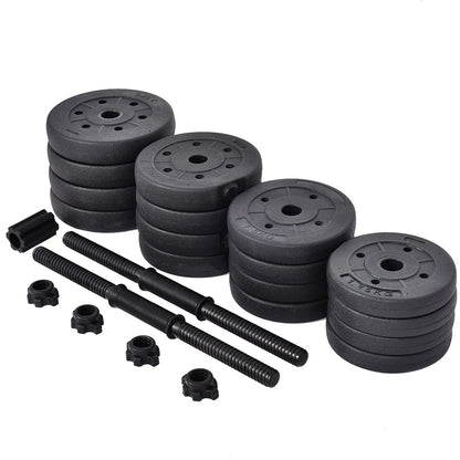 Haltères Pour Musculation 2 En 1 Disques Poids Ajustable 30KG Poignée Confortable, Pour Fitness Musculation Entraînement