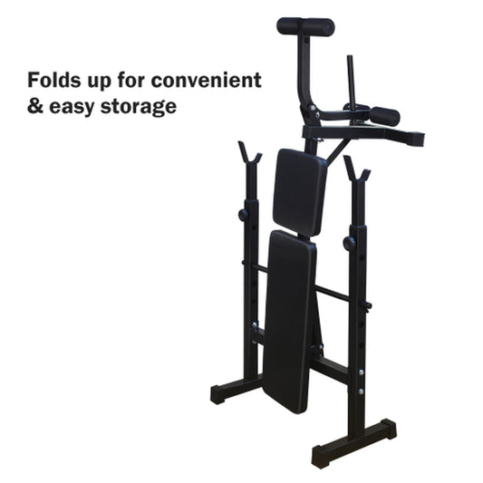 Weightlifting Bench, Bench Press Set with Squat and Bench
